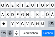Virtual keyboard of the iPhoneUp to iOS 8, the letters on the keyboard were displayed in large letters even without Shift/Caps-Lock activated.
