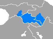 Present-day areas with Armenian as the majority language.