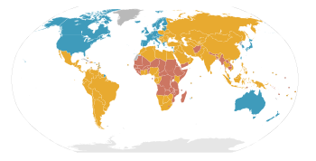      Économies avancées Économies émergentes et en développement (non moins développées) Économies émergentes et en développement (moins développées) Classifications du FMI et de l'ONU