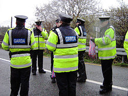 En grupp poliser från Garda.  