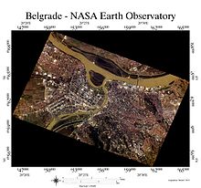 Belgrade in an image taken from the ISS (date of recording: 5 March 2013)