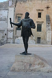 Monument to Jean de la Valette in Valletta