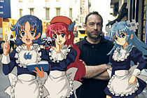 Foto de brincadeira do fundador da Wikipedia Jimmy Wales do The Signpost no Dia do Bobo de Abril de 2015