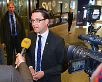 Jimmie Åkesson. předseda strany.  