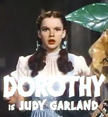 Judy Garland en el trailer de la película de 1939 El Mago de Oz  