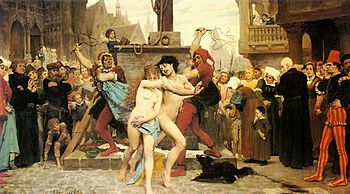 Le supplice des adultères af Jules Arsène Garnier viser, hvordan ægteskabsbrydere bliver straffet