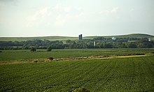Landbouwgrond en de Grote Vlakten in centraal Kansas  