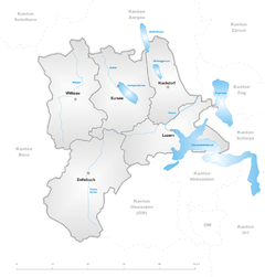 Luzernin kantonin alueet  