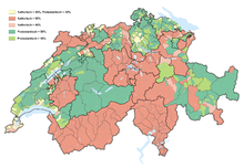 Denominational areas per municipality (2017)