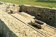 Section 36: Crew toilet at the south-east corner tower of Housesteads