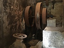 Flywheels in an old water mill