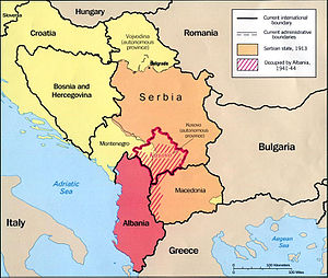 Kosovo van 1946 tot 1992 (Bron: CIA)
