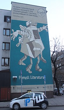 Mural in Krakow in memory of Lem.