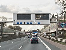 Display board on federal highway 3 near Cologne: "Winter sports areas Sauerland closed!", January 23, 2021