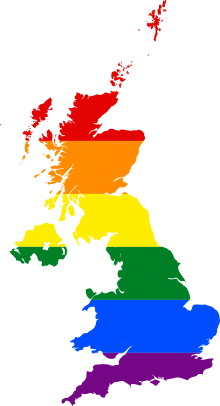 LGBT-kaart van het Verenigd Koninkrijk