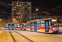 Een tram in Moskou, die een van de grootste bestaande tramnetten ter wereld heeft