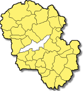 The city of Landshut within the district of the same name