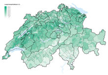 Agricultural land per municipality (2016)