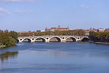 Floden Garonne i Toulouse.  