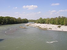 The Lech at the Hochablass weir