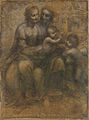De Maagd en het Kind met St. Anne en St. Johannes de Doper (ca. 1499-1500)-Nationale Galerij, Londen