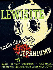 Plakat identyfikacyjny Lewisite z czasów II wojny światowej.