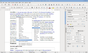 LibreOffice Writer, um exemplo de software.