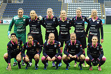 Tým Linköpings FC v listopadu 2014  