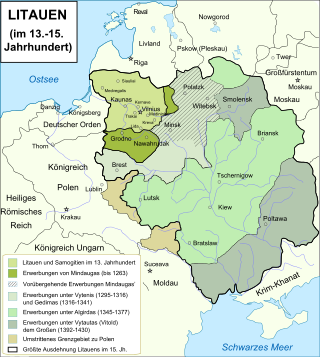 The Rise of Lithuania as a Great Eastern European Power under Grand Duke Mindaugas I and his Successors - Territorial Development during the Late Middle Ages