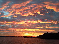 Zonsopgang op Placida Harbour, Florida