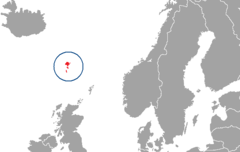 Kaart van de Faeröer  