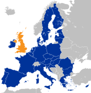 На 24 декември Обединеното кралство и Европейският съюз се споразумяват за търговско споразумение, което почти слага край на преходния период на Брекзит.   Обединено кралство (UK)   Европейски съюз (ЕС) и Евратом  