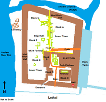 Plan of the excavation of Lothal