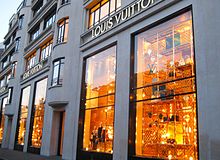 Shop window of the flagship store on the Champs-Élysées in Paris