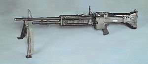 Een Amerikaans M60 machinegeweer