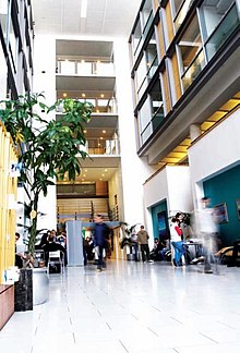 Atrium of the Manchester Business School (MBS) East building