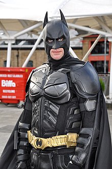 Någon som klär ut sig till Batman  
