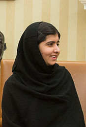 Malala Yousafzai in de Oval Office, 11.10.2013