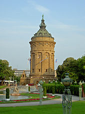 La emblemática Torre del Agua de Mannheim  