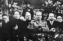 Mao Zedong en Jozef Stalin in Moskou, december 1949  