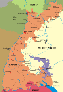 Map of the Republic of Baden