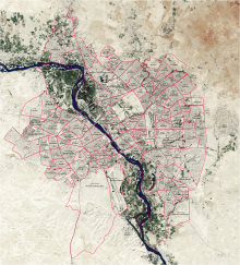 Map of Mosul neighborhoods
