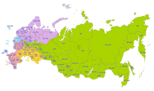 Russian postal code system (postal code map)