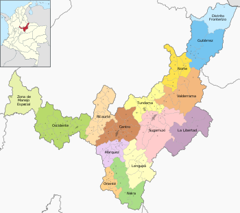 Province del dipartimento di Boyacá