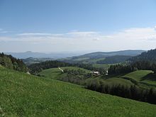 Foothills of the Alps with low mountain range character: Bacher Mountains near Maribor