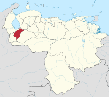 Sijainti Venezuelassa  