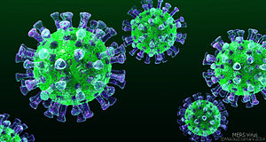 MERS-CoV vírusrészecskék
