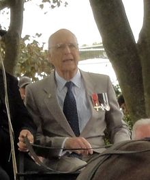 Seigneur John Michael Beaumont on a visit to the Prince of Wales in 2012.