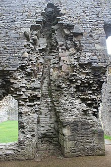 Chimney and flue in a medieval castle