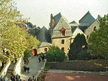 Binnen de muren van Mont-Saint-Michel.